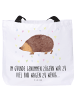 Mr. & Mrs. Panda Tasche Igel Herzen mit Spruch in Weiß