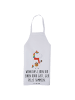 Mr. & Mrs. Panda Latzschürze Einhorn Pilz mit Spruch in Weiß