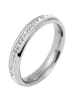 Adeliás Damen Ring aus Edelstahl mit Strass Steinchen in silber