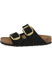 Birkenstock Sandale Arizona Big Buckle Nubukleder schmal XT in schwarz