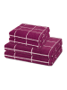 Ross 2 X Handtuch 2 X Duschtuch im Set Sensual Skin Karo in Fuchsia