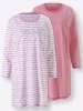 WITT WEIDEN Sleepshirts in erika + erika-gestreift