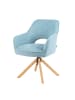 DUBI Möbel 2er-Set: Drehstuhl Mika-Lara in Hellblau - (B)60 x (H)87 x  (T)65 cm