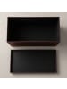 SCENA LIVING Rechteckiger Hocker mit Stauraum aus Kunstleder in Braun, 38 x 38 x 38 cm
