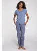 VIVANCE DREAMS Pyjamahose in blau-rosa-gestreift
