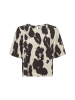 MOSS COPENHAGEN Shirt Karalie Jusia in beige schwarz
