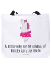 Mr. & Mrs. Panda Tasche Einhorn Ballerina mit Spruch in Weiß