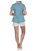 NORMANN Schlafanzug kurzarm Pyjama Shorty Tupfen Punkte Optik - 86438 in blau