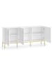 Feldmann-Wohnen Sideboard Clearing weiß / gold 170 / 37 / 77cm
