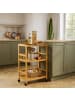 relaxdays Servierwagen in Natur - (B)53 x (H)80 x (T)30 cm
