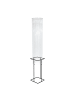 relaxdays Fischsäule in Transparent/ Grau - (H)84 x Ø 20 cm