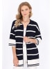DreiMaster Women Cardigan in navy white stripe