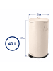 relaxdays Mülleimer in Beige - 40 Liter