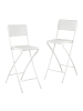 relaxdays 2 x Barhocker in Weiß - (B)44 x (H)115 x (T)63 cm