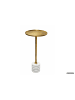 FineBuy Beistelltisch in Gold / Marmor / 30x30x60