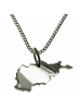 Schmuckador 50cm Kette + Afghanistan mit Brillant in 925 Silber in silber