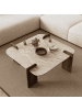 CALICOSY Couchtisch ORIGIN in Travertin - (W) 90  x (H) 35  x (L) 90  cm