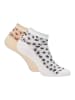 Tamaris Sneaker-Söckchen mit Leoparden Muster in sand und weiss