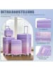 ABRIHOME Kofferset in Lila 4-teilig mit Zahlenschloss