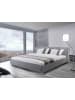 Beliani Doppelbett PARIS in Grau/Silber - (W) 175 x (H) 83 x (L) 228 cm