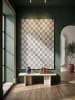KADIMA DESIGN Teppich Kurzflor waschbar AFTON skandinavisch Wohnzimmer Diele in Natur-Blau