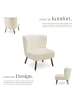 tectake Teddy-Cocktailsessel Robina 2, 61 x 68 x 69 cm, Bouclé off-white