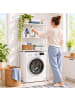 relaxdays Waschmaschinenschrank in Weiß - (B)66 x (H)161 x (T)40 cm