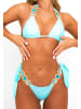 Moda Minx Bikini Top Boujee Triangel Top in Hellblau