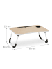 relaxdays Laptoptisch in Natur/ Weiß - (B)63 x (H)26 x (T)40 cm