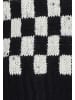 myMo Women Sweater in Weiss Schwarz Kariert