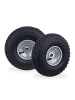 relaxdays 4x Sackkarrenrad in Schwarz-Grau - (H)85 x Ø260 mm