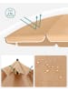 SONGMICS Sonnenschirm Sheld in Taupe - (H)218x Ø200 cm