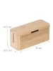relaxdays Kabelbox in Natur - (B)34 x (H)14,5 x (T)13,5 cm