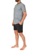 NORMANN kurzarm Schlafanzug Shorty Pyjama print - 78213 in anthrazit