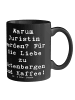 Mr. & Mrs. Panda Porzellantasse Spruch Juristin Liebe mit Spruch in Schwarz