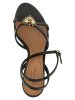 Dolce & Gabbana Schwarz Kalbsleder Stiletto Absatz Sandalen