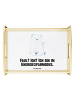 Mr. & Mrs. Panda tablett holz Eisbär Faul mit Spruch in Weiß
