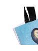 Mr. & Mrs. Panda Damen Schultertasche Pinguin Lachen ohne Spruch in Eisblau