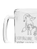 Mr. & Mrs. Panda Bierkrug Glas Fuchs Weihnachten mit Spruch in Transparent