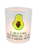 Mr. & Mrs. Panda Windlicht Avocado Kern mit Spruch in Transparent