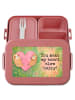 Mr. & Mrs. Panda Lunch Box Faultiere Herz Design mit Spruch in Rot Pastell