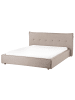 Beliani Doppelbett LESTRE in Beige/Schwarz - (W) 201 x (H) 95 x (L) 221 cm