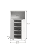 ebuy24 Schuhschrank ProjektX Weiß 60 x 37 cm