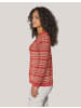MADELEINE Schmale Strickjacke mit mehrfarbigem Streifenmuster in rot / multicolor
