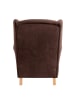 58 aufm Kessel OHRENSESSEL Karlen Bezug Veloursstoff Buche natur / braun
