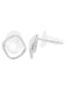 Adeliás Damen Ohrringe – Ohrstecker aus 925 Silber mit Perlmutt in silber