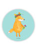 Mr. & Mrs. Panda magnet Fuchs Blumen ohne Spruch in Türkis Pastell
