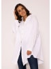 SASSYCLASSY Ultra Oversize Musselin-Blusenhemd lange Variante in Weiß