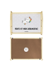 Mr. & Mrs. Panda Servierplatte Holz Otter Seerose mit Spruch in Grau Pastell