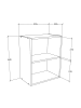 VCM  Küchenschrank B. 50 cm Hängeschrank Küche Esilo in Weiß / Anthrazit